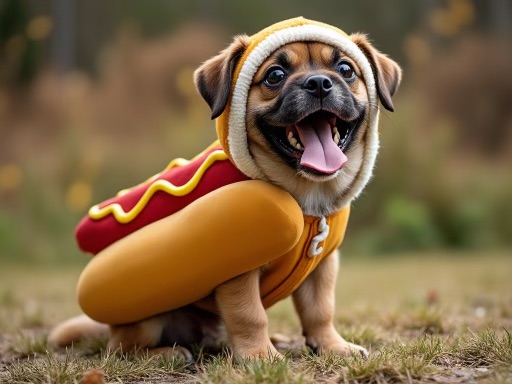 Pug in hot dog costume online