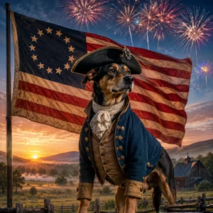 Patriotic Cur in the countryside. Paws of the Revolution: The Dogs of America’s 13 Colonies